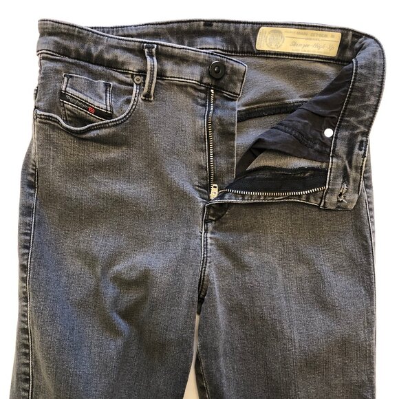 Diesel Industry Skinzee-High-Xp Skinny Jeans, W26 L32, Washed Out Colored Denim - Picture 6 of 16